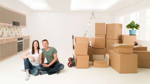 Organised household belongings in a Catford storage unit